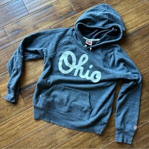 HOMAGE Charcoal Hoodie with script Ohio state buckeyes Print